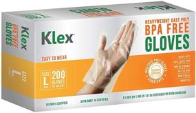 img 3 attached to 🧤 Large KLEX 1000 Heavyweight Cast Poly Disposable Kitchen Gloves: BPA-Free, Food Grade