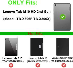 img 3 attached to 🍊 HminSen Силиконовый стендовый чехол для планшета Lenovo Tab M10 HD 2-го поколения 10.1 дюйма 2020 года (TB-X306F TB-X306X), дружелюбный к детям для планшета Lenovo Tab M10 HD 10.1" 2020 года (Оранжевый)