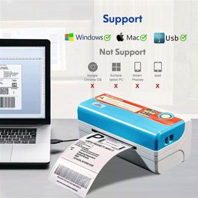 img 2 attached to Clear & Fast 4x6 Thermal Label Printer for Small Businesses - Compatible with Amazon, eBay, Shopify, Etsy, USPS, Shipstation | Windows & Mac - P108 PRO
