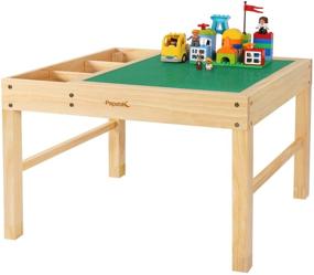 img 4 attached to Papablic 2 in 1 Kid Activity Table: Large Storage & Lego-Compatible for Older Boys and Girls