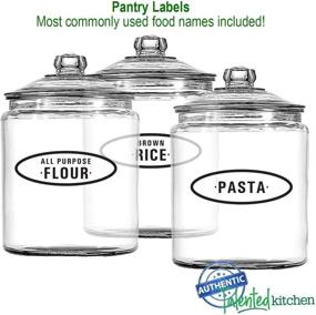 img 2 attached to 🏷️ Contemporary Preprinted Kitchen Pantry Labels - 164 Talented Label Set. Water Resistant Food Jar Stickers. Jar Decals for Efficient Pantry Organization & Storage (Set of 164 - Contemporary)