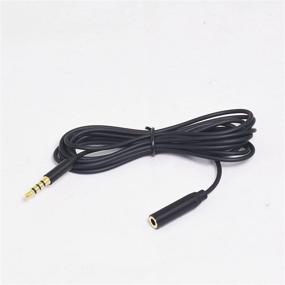 img 1 attached to 🎧 High-Quality Audio Extension Cable x 2 - 6ft (2m) TRRS Male to TRRS Female Stereo Microphone Extender for Smartphone, iPhone, Samsung, Headphones, Speakers, Tablet