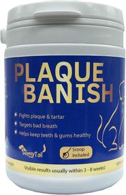 img 4 attached to 🐾 100% Natural Plaque Banish: Dental Health Support for Dogs & Cats, Fresh Breath, 6.3oz (180g) - Tartar & Plaque Remover, Healthy Gums, Prevent Build-Up