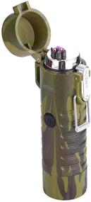 img 4 attached to 💧 Waterproof Windproof Electric Lighter with Dual Arc Plasma and Flashlight + Outdoor Adventure Gift for Men - Ideal for Camping, Hiking, and Outdoor Activities