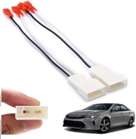 img 1 attached to 🔌 Жгуты разъемов динамиков 4-Pack для Toyota, Scion, Camry, 4Runner, Subaru автомобилей (2001-2019)