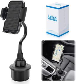 img 4 attached to 📱 Universal Smart Car Cup Holder Phone Mount for iPhone 12 Mini PRO/Max/11 X/XR/8/7 Plus Samsung Galaxy S20/S10/S9 Note Nexus Sony, HTC, Huawei and More