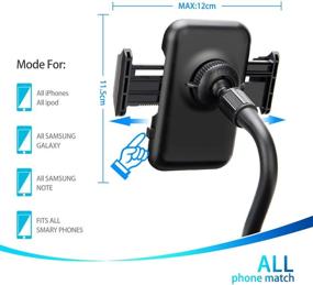 img 1 attached to 📱 Universal Smart Car Cup Holder Phone Mount for iPhone 12 Mini PRO/Max/11 X/XR/8/7 Plus Samsung Galaxy S20/S10/S9 Note Nexus Sony, HTC, Huawei and More