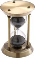 ⏳ suliao sand timer 5 minute hourglass: vintage brass black sand clock, small sand watch 5 min, reloj de arena 5 minutos, unique antique hour glass sandglass for office, desk, home gifts, kitchen decor logo