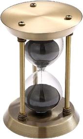 img 4 attached to ⏳ SuLiao Sand Timer 5 Minute Hourglass: Vintage Brass Black Sand Clock, Small Sand Watch 5 Min, Reloj De Arena 5 Minutos, Unique Antique Hour Glass Sandglass for Office, Desk, Home Gifts, Kitchen Decor