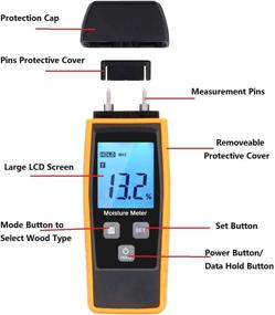 img 1 attached to 🔥 Digital Handheld Wood Moisture Tester Meter with Backlight for Firewood, Cement Mortar, Timber Water Content - Wood Moisture Detector Meter, Humidity Meter