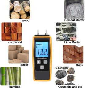 img 3 attached to 🔥 Digital Handheld Wood Moisture Tester Meter with Backlight for Firewood, Cement Mortar, Timber Water Content - Wood Moisture Detector Meter, Humidity Meter