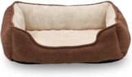 🐾 comfortable and stylish: long rich rectangle bolster pet bed for medium-sized dogs logo