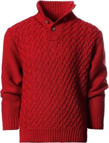 img 4 attached to Gioberti Pullover Knitted Sweater Olive Boys' Clothing and Sweaters