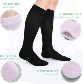 img 2 attached to 🧦 Bamboo Compression Socks: Boost Circulation with Athlemo's 3 Pairs of Stockings