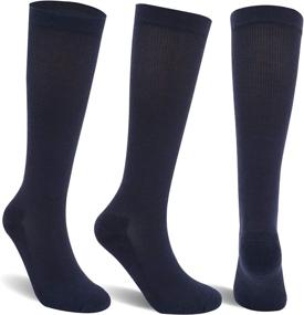 img 4 attached to 🧦 Bamboo Compression Socks: Boost Circulation with Athlemo's 3 Pairs of Stockings