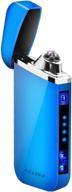 🔥 blue plasma lighter- dual arc, usb rechargeable, windproof flameless lighter for camping, hunting, backpacking, hiking - ideal for starters logo