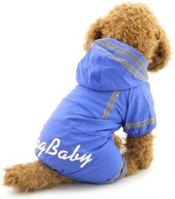 img 4 attached to SMALLLEE_LUCKY_STORE YP0236 Blue S Waterproof Reflective Raincoat