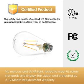 img 1 attached to DORSshop Dimmable Filament Bulb with Enhanced Protection and Equivalent Performance