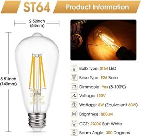 img 3 attached to DORSshop Dimmable Filament Bulb with Enhanced Protection and Equivalent Performance