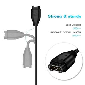 img 2 attached to Eanetf Charger Cable for Garmin Fenix 6 6S 6X Pro, Fenix 5 5S 5X Plus, Forerunner 745 935 945 45 45S 245, Vivoactive 3 4 4S, Vivomove 3S, Instinct, Venu Sq 2 2S - 2pack