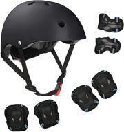 ultimate kids bike helmet and pads set: premium protective gear for ages 3-14, ideal for cycling, scooter, and skateboarding logo