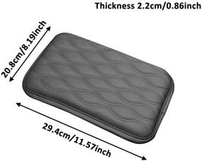 img 1 attached to 🚗 Универсальные серые подушки подлокотников из искусственной кожи на автомобиль, водонепроницаемый защитник центральной консоли бокового подлокотника для автомобиля, внедорожника или грузовика, Auto Center Console Pad от Accarparts - идеальные автомобильные аксессуары