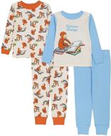 🐵 comfy and fun: curious george boys' snug fit cotton pajamas logo