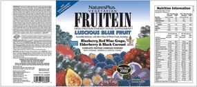 img 2 attached to NaturesPlus Fruitein Luscious Blue Fruit High Protein Energy Shake - Vegetarian Powder with Vitamins, Minerals, Enzymes, Herbs & Whole Foods - Non-GMO, Gluten-Free - 16 Servings