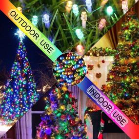 img 3 attached to 🎄 Colorful Christmas String Lights - 120 LEDs 49ft/15m End-to-End 8 Modes Plug in - Indoor/Outdoor Waterproof Decorative Fairy Twinkle Lights for New Year, Tree, Thanksgiving Day, Wedding, Patio - Suitable for Halloween Celebrations