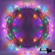 🎄 colorful christmas string lights - 120 leds 49ft/15m end-to-end 8 modes plug in - indoor/outdoor waterproof decorative fairy twinkle lights for new year, tree, thanksgiving day, wedding, patio - suitable for halloween celebrations logo