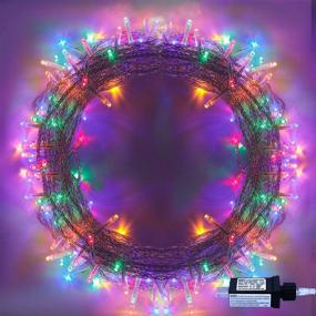 img 4 attached to 🎄 Colorful Christmas String Lights - 120 LEDs 49ft/15m End-to-End 8 Modes Plug in - Indoor/Outdoor Waterproof Decorative Fairy Twinkle Lights for New Year, Tree, Thanksgiving Day, Wedding, Patio - Suitable for Halloween Celebrations