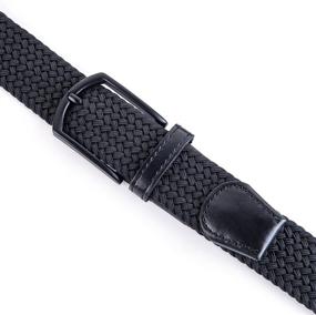 img 3 attached to Stretch Woven Elastic Braided Men's Belts by Weifert