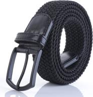 stretch woven elastic braided men's belts by weifert logo