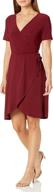 ballerina burgundy women's clothing and dresses: star vixen's chic short sleeve collection logo