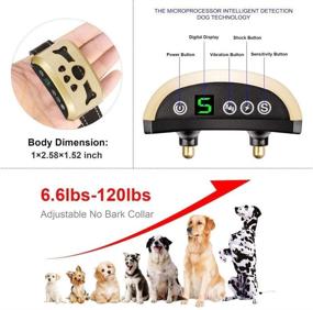 img 1 attached to 🐶 Rechargeable Dog Bark Collar with Adjustable Sensitivity & Intensity Levels - Dual Anti-Barking Modes - Rainproof & Reflective - No Shock Barking Control Collar for Small, Medium, and Large Dogs