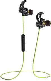 img 4 attached to Phaiser BHS-790 Bluetooth Headphones with Dual Graphene Drivers - Sport Headset with Mic, Wireless Earbuds for Running - Sweatproof, Lime Green