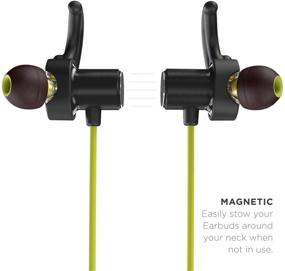 img 2 attached to Phaiser BHS-790 Bluetooth Headphones with Dual Graphene Drivers - Sport Headset with Mic, Wireless Earbuds for Running - Sweatproof, Lime Green