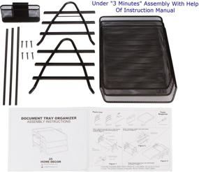 img 1 attached to Efficient 3 Tier Letter Tray Organizer: Desktop Paper File for Document Management, Black