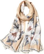 stylish sunscreen shawls: women's silk scarf fashion wraps for headscarf & neck logo