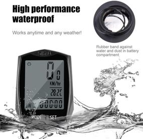 img 2 attached to 🚴 SEISSO Wireless Bike Computer Speedometer - Waterproof Cycling Odometer with Smart Sensor, Auto Wake-up, LCD Backlight Display, and Multi-Function Bicycle Speed Tracker