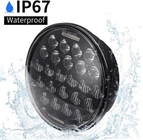 img 3 attached to 🏍️ SUP-LIGHT 5.75 Inch Motorcycle LED Headlight for Dyna Sportster Iron 883 Street BOB Low Rider Super Wide Headlamps with Round Projector Driving Light - Black