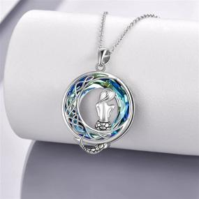 img 3 attached to POPLYKE 925 Sterling Silver Classic Sea Mermaid Crescent Moon Necklace: Phoenix Necklace Gifts Jewelry for Girls, Daughter, and Women