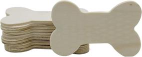 img 4 attached to 🐾 Unleash Your Creativity: 3.5 Inch Unfinished Wood Dog Bone Cutouts - Pack of 12