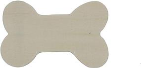 img 1 attached to 🐾 Unleash Your Creativity: 3.5 Inch Unfinished Wood Dog Bone Cutouts - Pack of 12