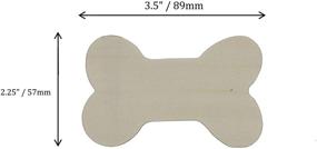 img 2 attached to 🐾 Unleash Your Creativity: 3.5 Inch Unfinished Wood Dog Bone Cutouts - Pack of 12