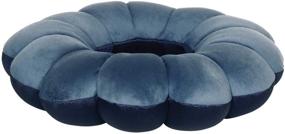 img 3 attached to 💙 Blue Fleece Total Pillow for Travel: Neck, Head, and Lumbar Support with Twistable Design and Microbead Filling