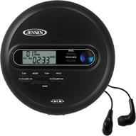 🎵 jensen portable cd player personal cd/mp3 player with am/fm radio, lcd display, bass boost, 60-second anti skip cd r/rw compatible - includes sport earbuds (limited edition black series) logo
