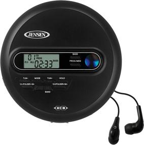 img 4 attached to 🎵 Jensen Portable CD Player Personal CD/MP3 Player with AM/FM Radio, LCD Display, Bass Boost, 60-Second Anti Skip CD R/RW Compatible - Includes Sport Earbuds (Limited Edition Black Series)