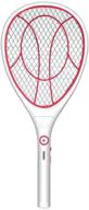 💡 powerful usb rechargeable electric swatter racket with led lighting and double layers mesh protection logo