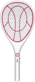 img 4 attached to 💡 Powerful USB Rechargeable Electric Swatter Racket with LED Lighting and Double Layers Mesh Protection